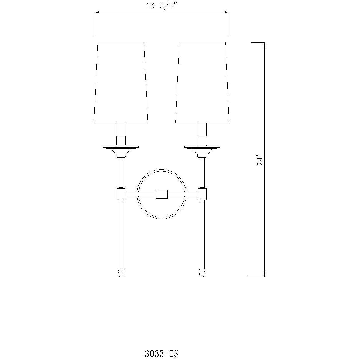 Emily 2 Light 13.75 inch Matte Black Wall Sconce Wall Light