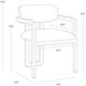 Madrone Rustic Oak / Heather Ivory Tweed Dining Armchair