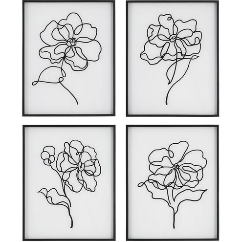 Bloom 20 X 16 inch Framed Prints, Set of 4