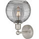 Edison Athens Deco Swirl 1 Light 8 inch Satin Nickel Sconce Wall Light