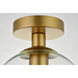 Baxter 1 Light 8 inch Brass Flush Mount Ceiling Light