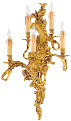 Jonathan 5 Light 16.5 inch Aged French Gold Wall Sconce Wall Light in Left