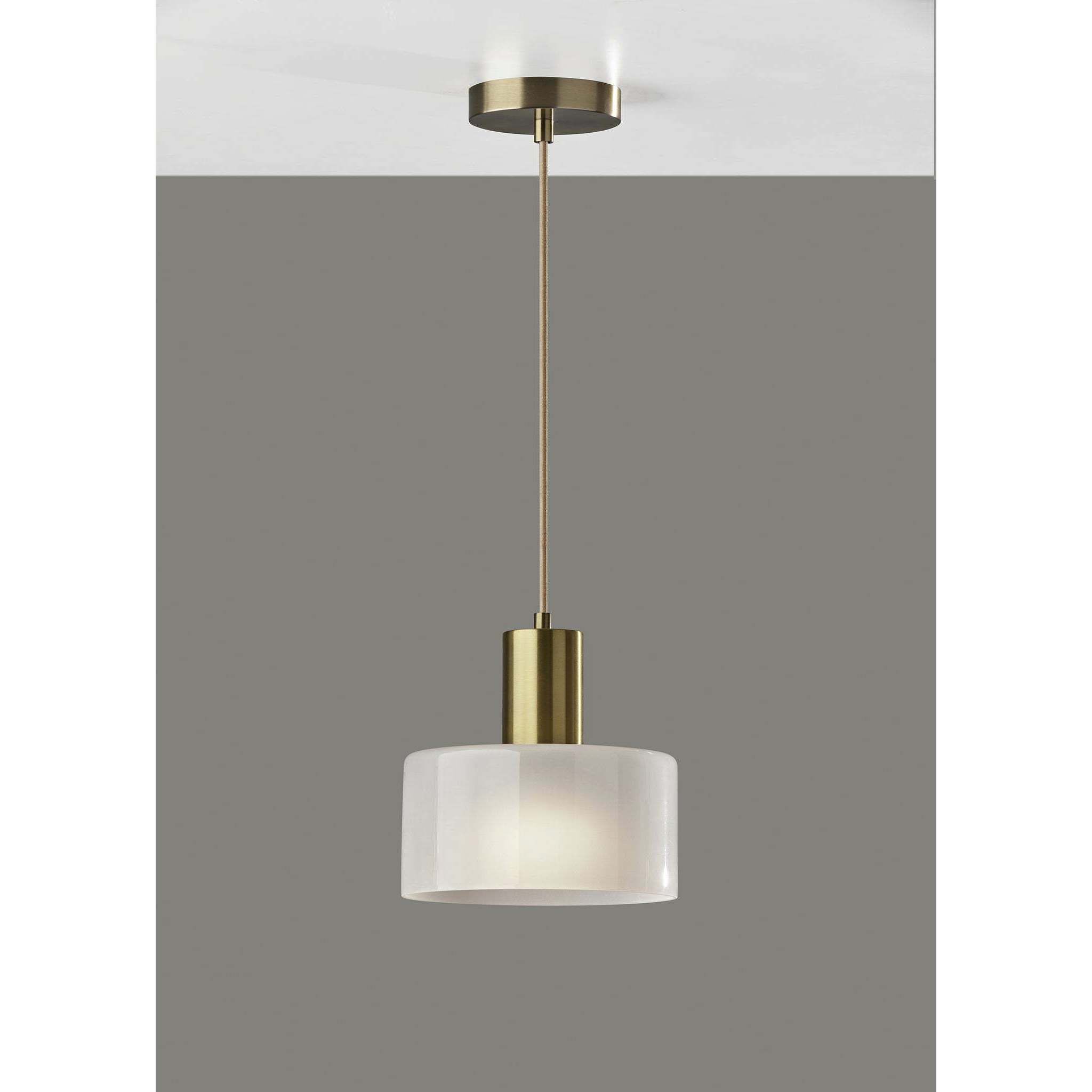 Rhodes 9 inch Antique Brass Pendant Ceiling Light
