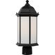 Sevier 1 Light 17.75 inch Black Outdoor Post Lantern, Medium