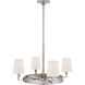 Thomas O'Brien Watson 4 Light 28 inch Polished Nickel Chandelier Ceiling Light, Small Ring