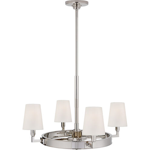 Thomas O'Brien Watson 4 Light 28 inch Polished Nickel Chandelier Ceiling Light, Small Ring