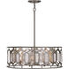 Hexly 6 Light 28 inch Bronze and Sultry Silver Pendant Ceiling Light