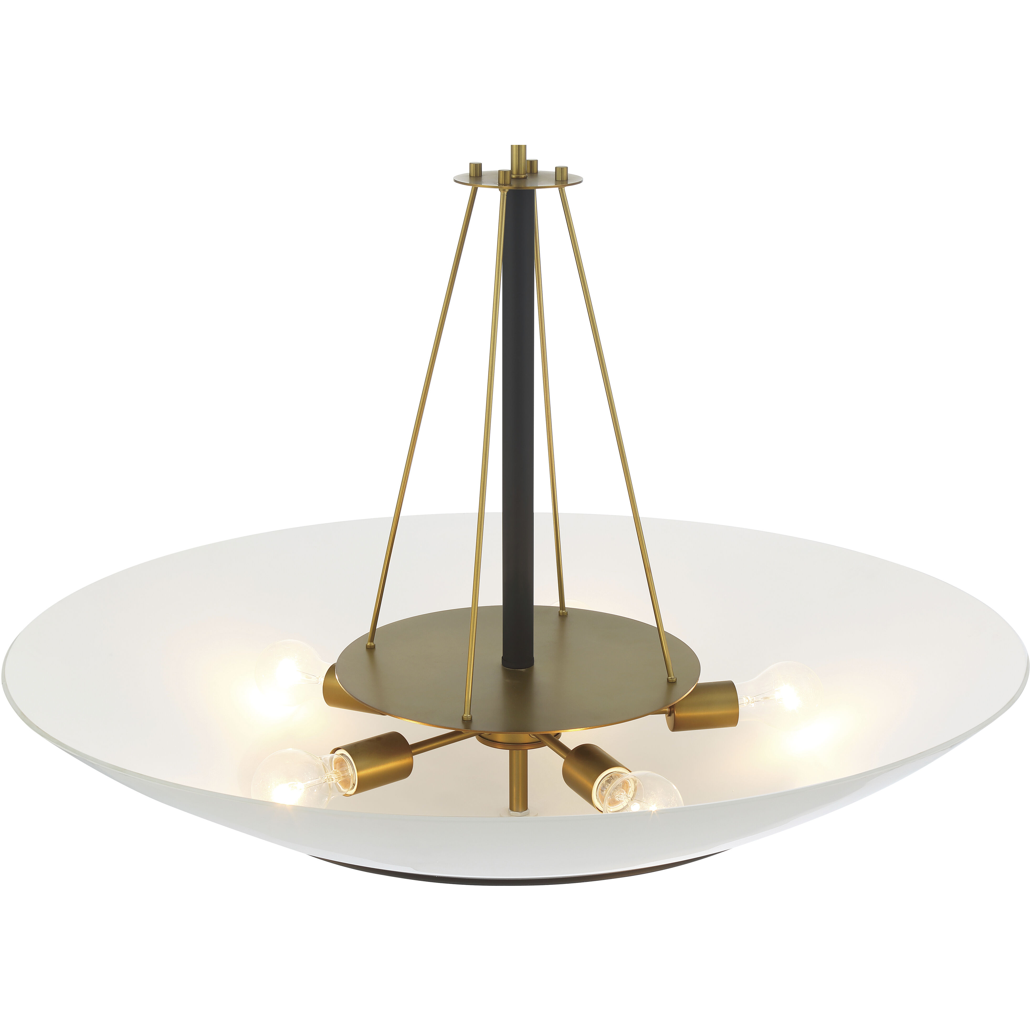 BAX 5 Light 32 inch Sand Coal and Soft Brass Pendant Ceiling Light