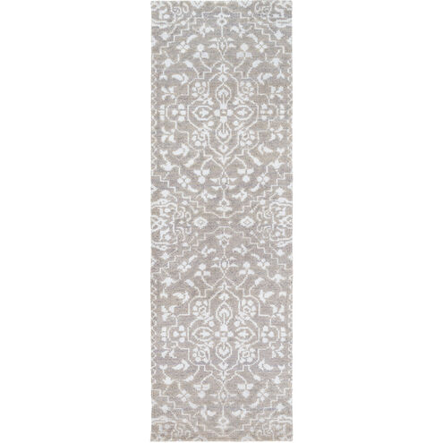 Kinnara 72 X 48 inch Light Gray/Silver Gray Rugs, Wool and Viscose