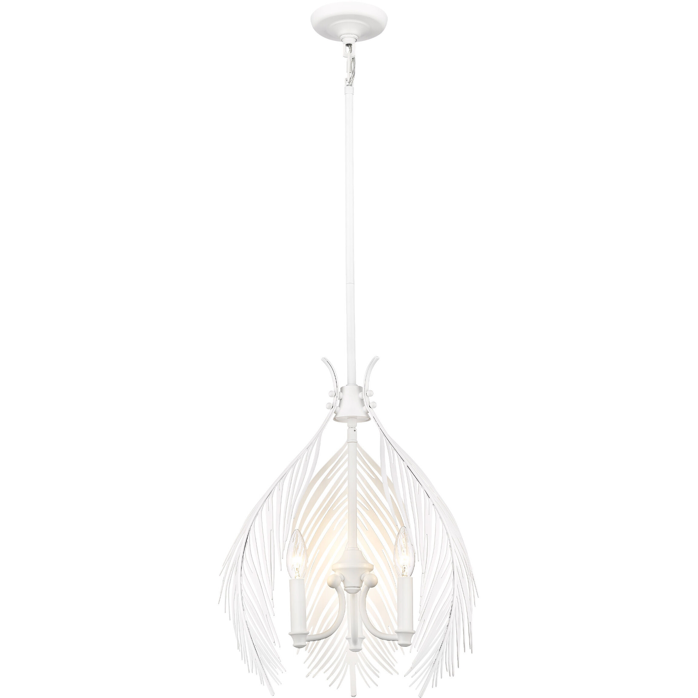 Cay 3 Light 14.38 inch Matte White Pendant Ceiling Light