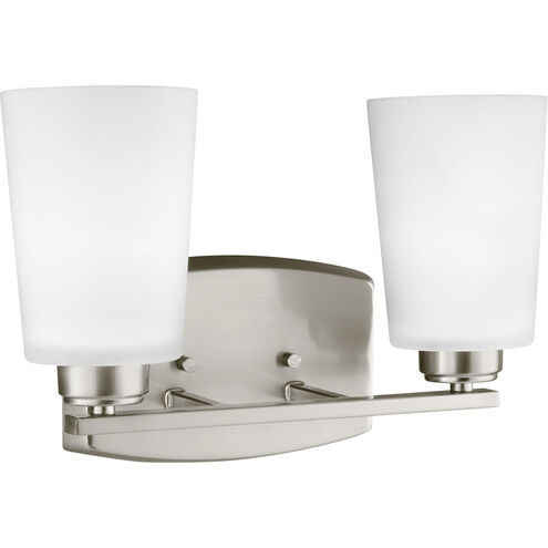 Franport 2 Light 13.25 inch Brushed Nickel Wall Bath Fixture Wall Light