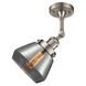 Franklin Restoration Fulton 1 Light 7 inch Brushed Satin Nickel Sconce Wall Light in Plated Smoke Glass, Franklin Restoration