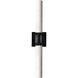 Zigrina 2 Light 5.25 inch Satin Brushed Black Wall Sconce Wall Light
