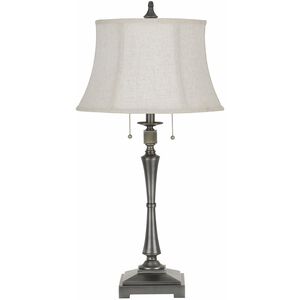 Madison 31 inch 60 watt Antiqued Silver Table Lamp Portable Light