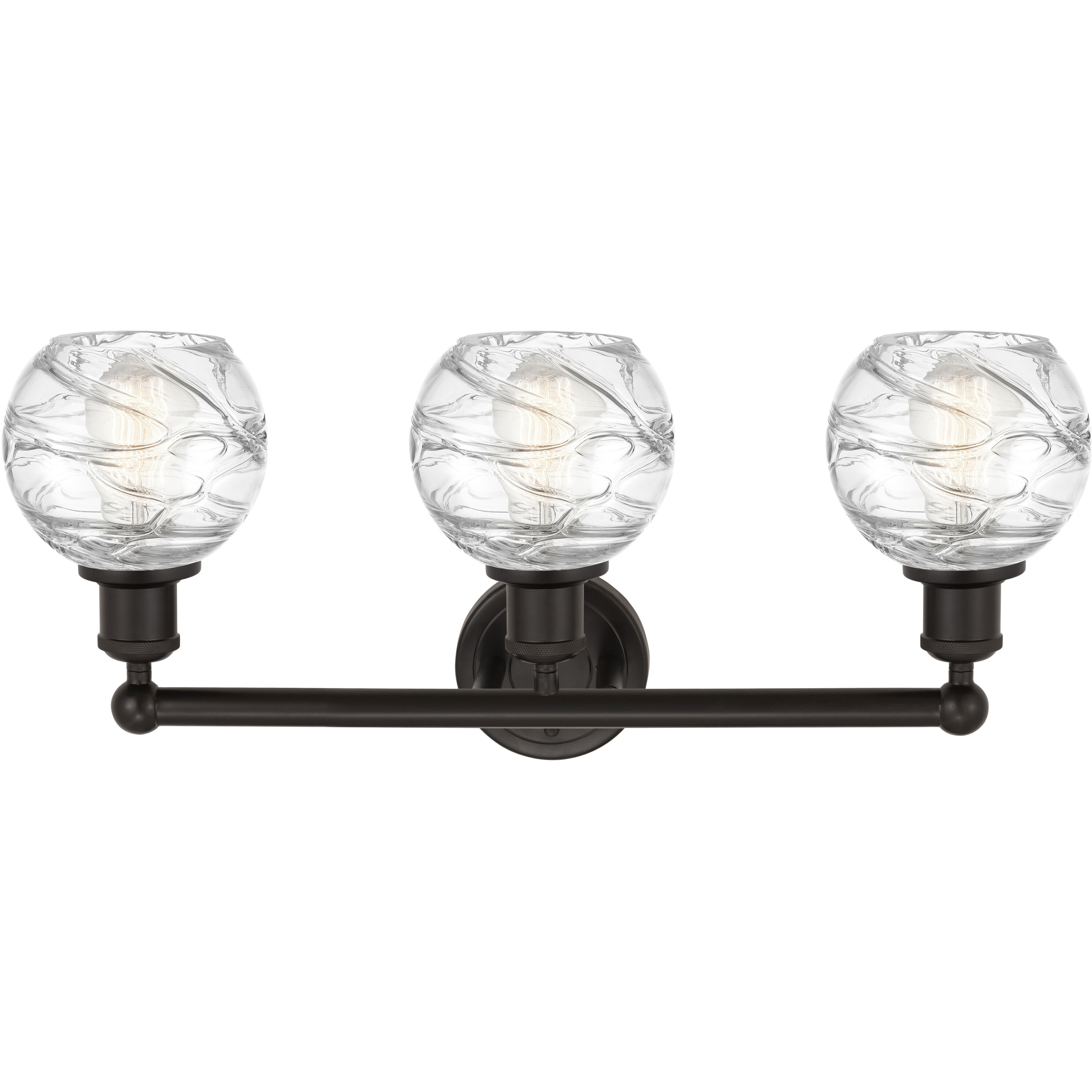 Edison Athens Deco Swirl 3 Light 24 inch Oil Rubbed Bronze Bath Vanity Light Wall Light