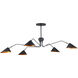 Serpa 5 Light 81 inch French Black/Gold Leaf Chandelier Ceiling Light