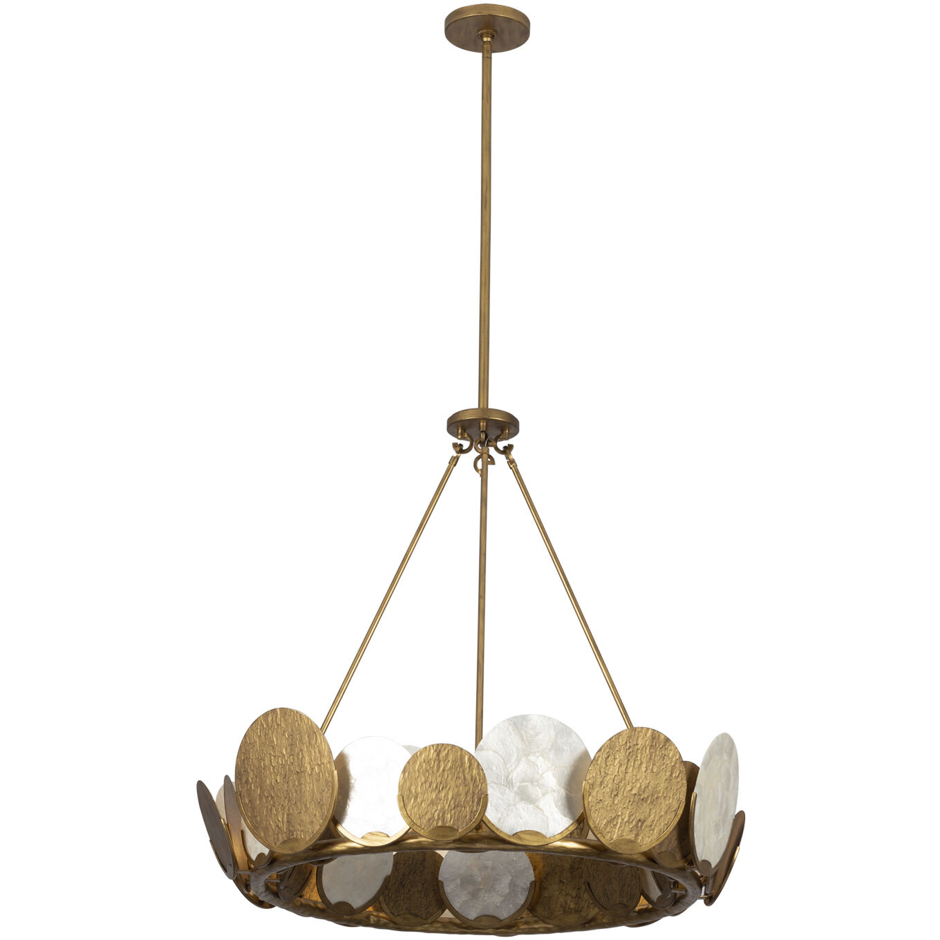 Cirque 8 Light 34 inch Rustic Gold Pendant Ceiling Light