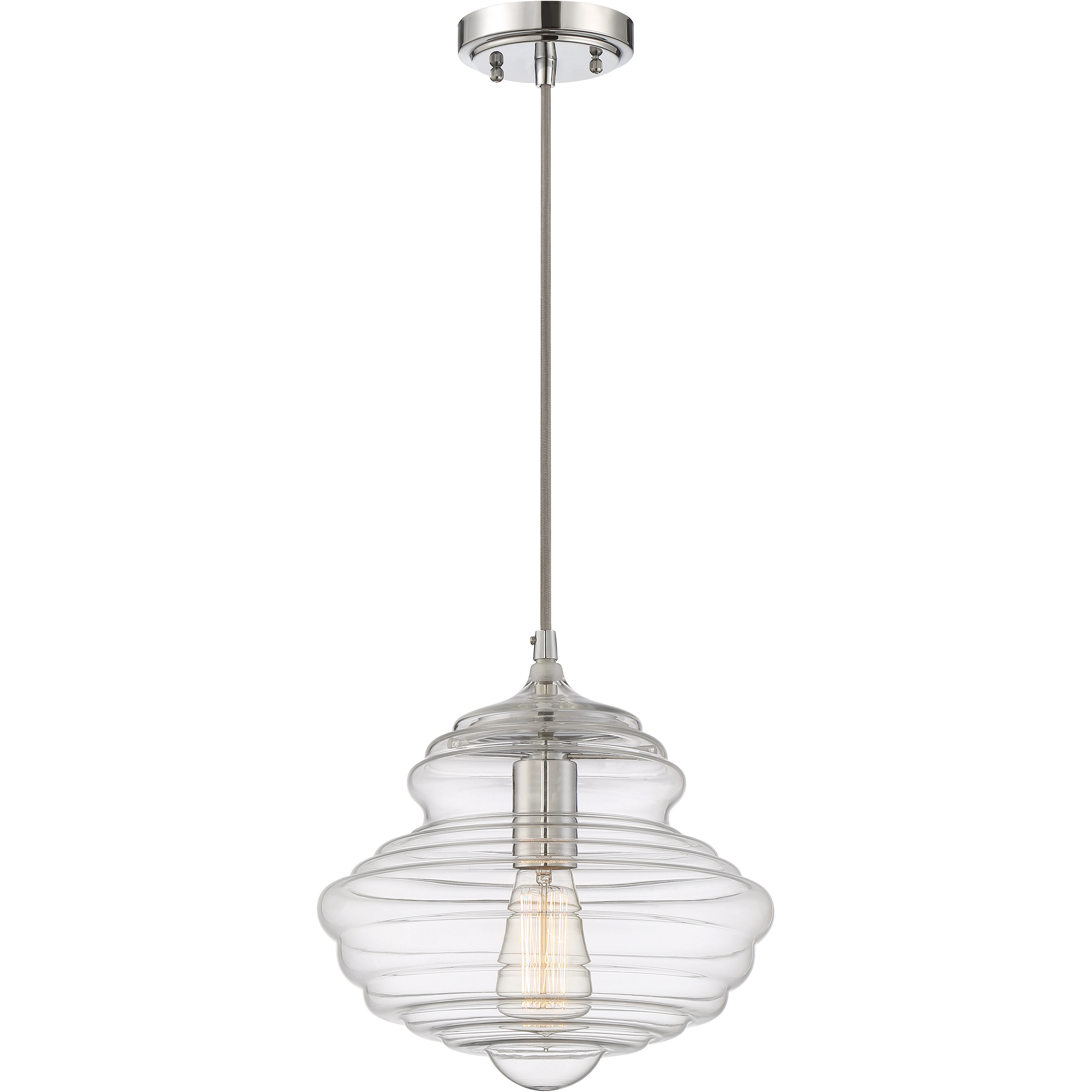 Neighborhood 1 Light 10.5 inch Chrome Mini Pendant Ceiling Light, Jeremiah