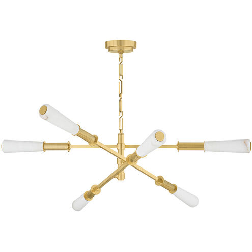 Dashiell LED 48 inch Vintage Polished Brass Chandelier Ceiling Light