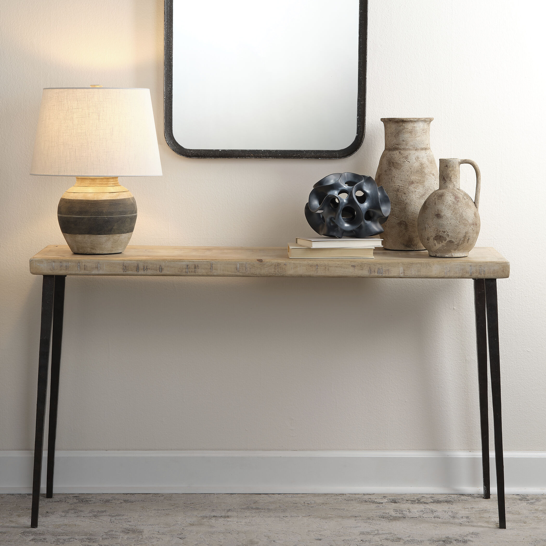 Farmhouse 53 X 16 inch Natural Wood Console Table