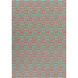 Frontier 66 X 42 inch Dark Brown, Teal Rug