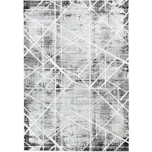 Sesia 36 X 24 inch Black/White Rug in 2 x 3