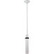 Zigrina 1 Light 5.13 inch Matte White with Satin Brushed Black Pendant Ceiling Light