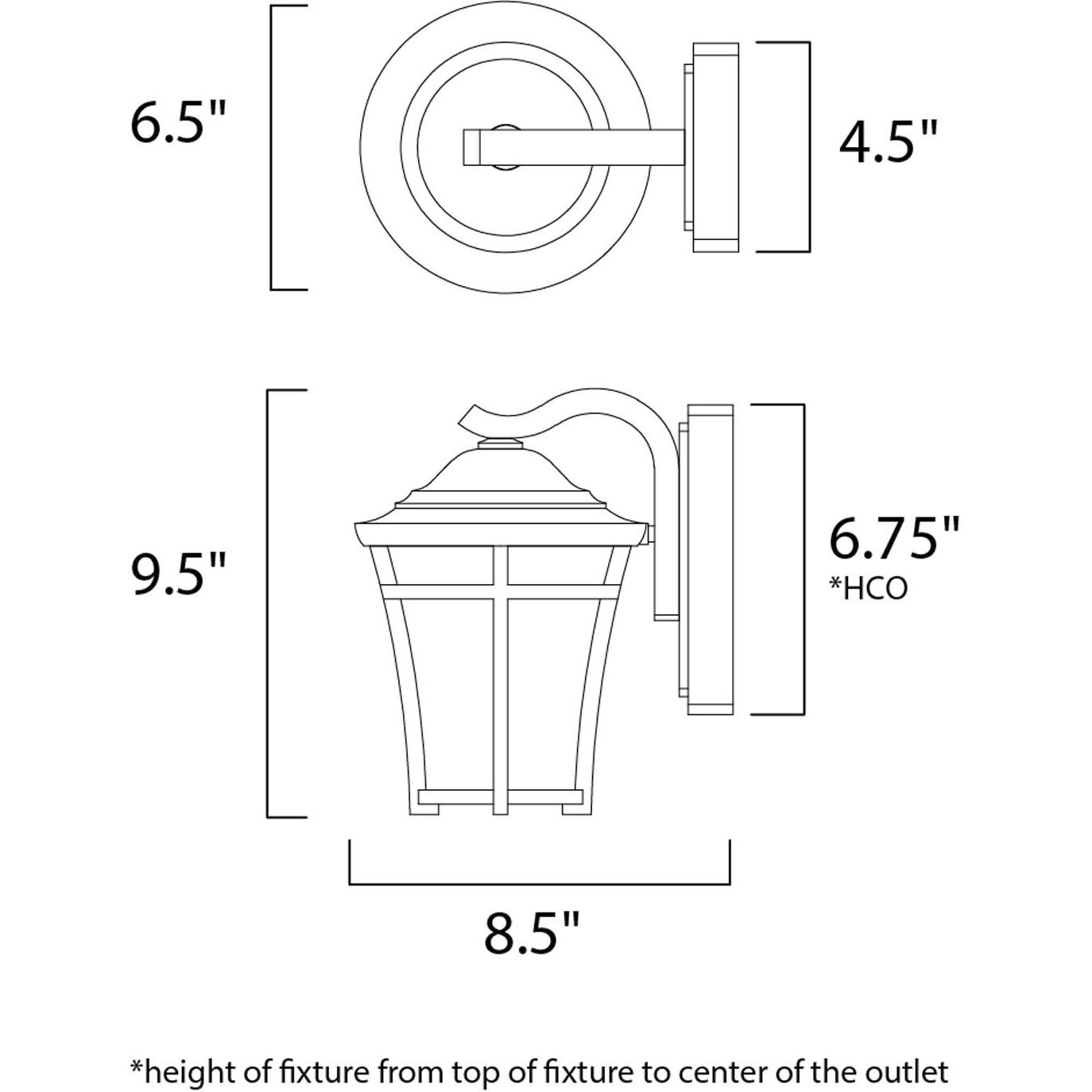 Balboa DC LED E26 LED 9.5 inch Copper Oxide Outdoor Wall Mount