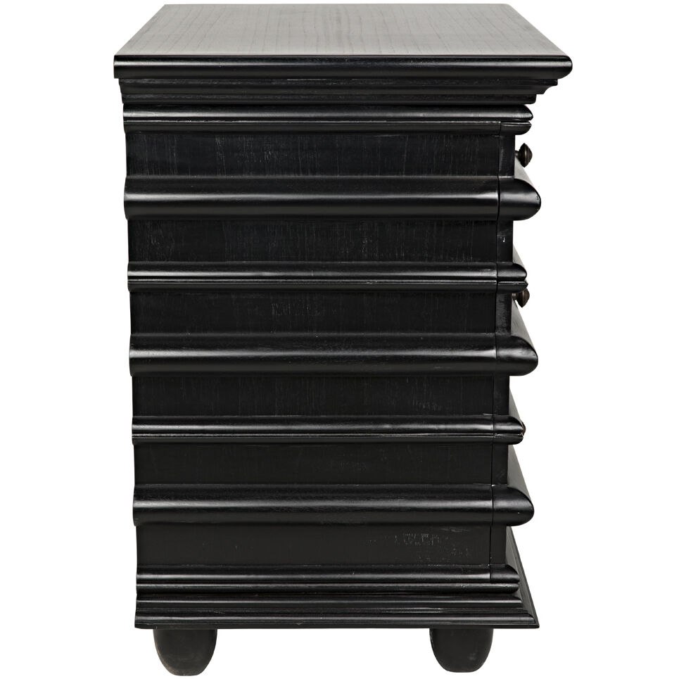 Ascona 30 X 28 inch Hand Rubbed Black Side Table