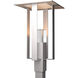 Shadow Box 1 Light 24 inch Coastal Burnished Steel/Outdoor Silver Outdoor Post Light