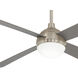 Orb 54 inch Brushed Steel/Brushed Nickel with Silver Blades Ceiling Fan