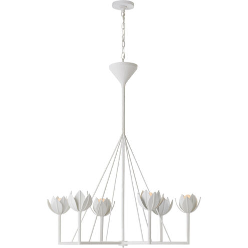 Julie Neill Alberto 6 Light 40 inch Plaster White Single Tier Chandelier Ceiling Light, Large