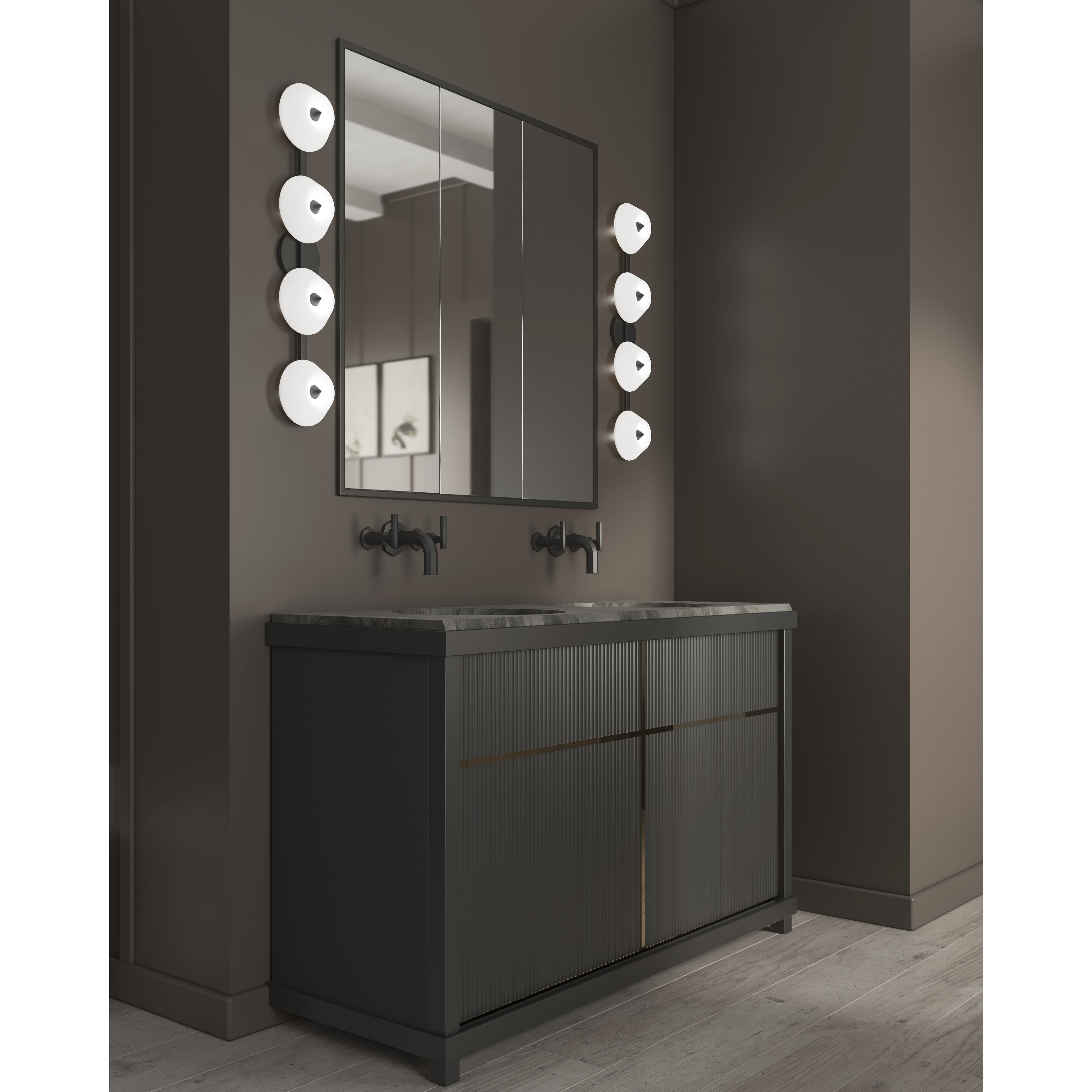 Holt Vanity Light Wall Light in Black