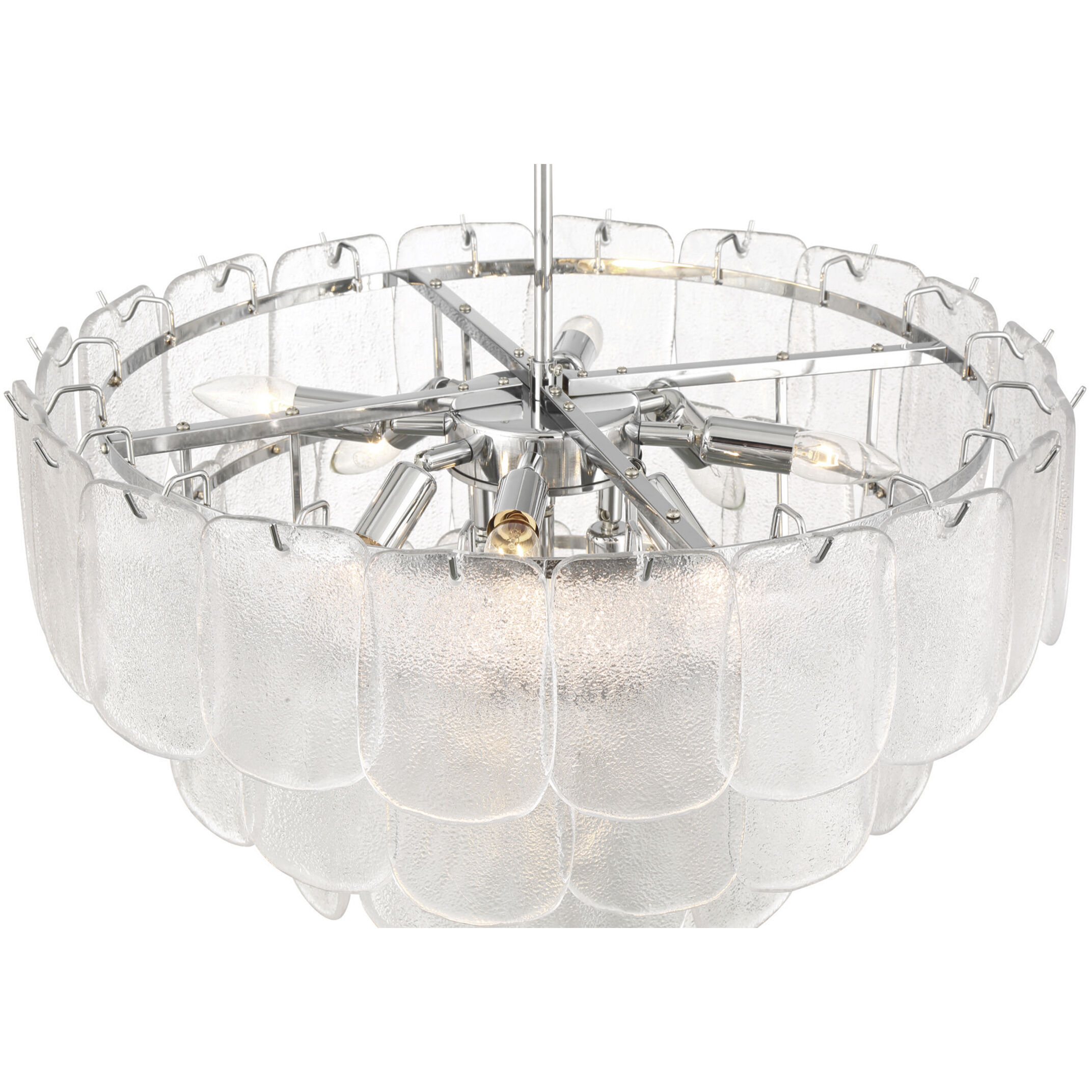 Bianca 12 Light 24.8 inch Polished Nickel Chandelier Ceiling Light in Crystalline