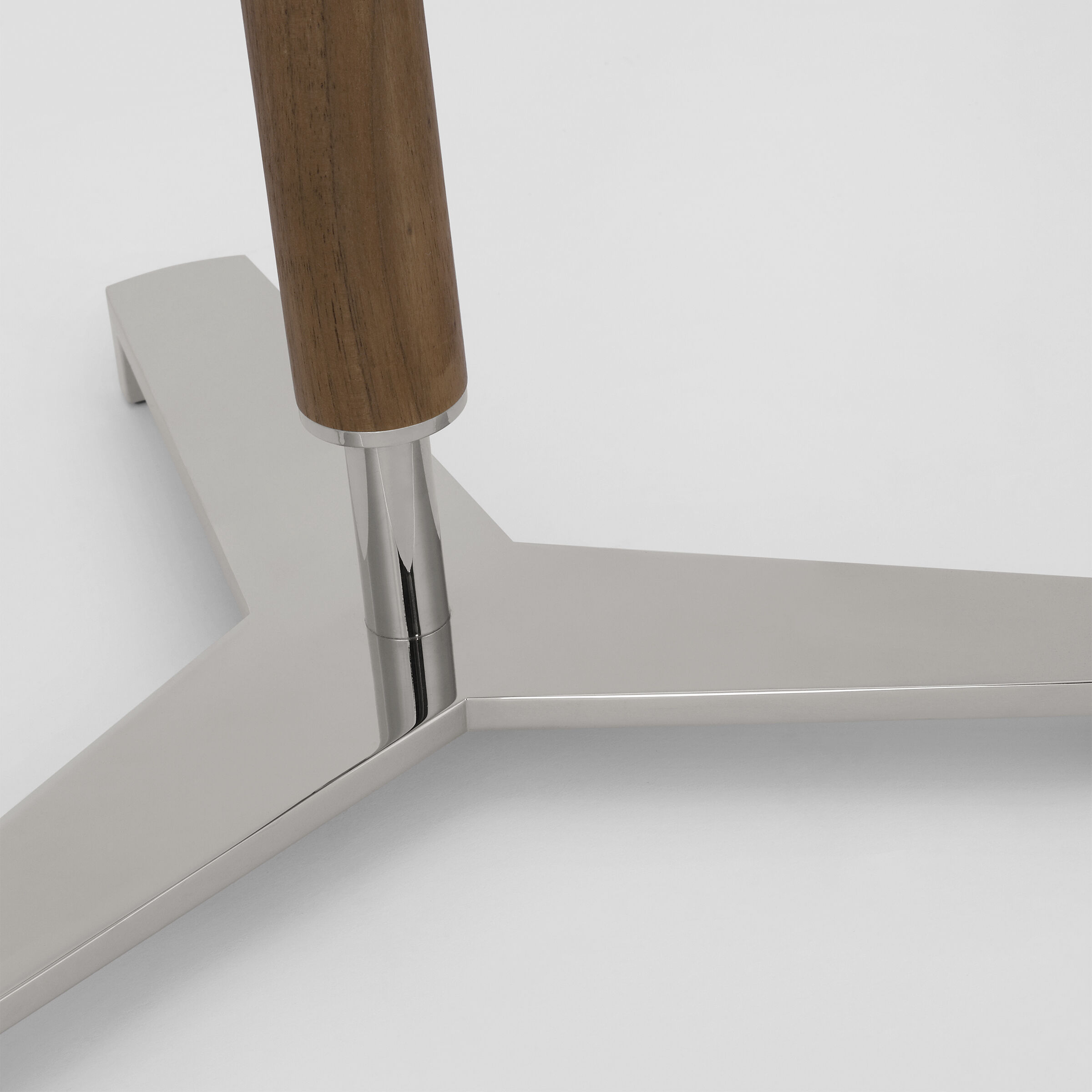 Ray Booth Amaya 20 inch 6.50 watt Polished Nickel and Walnut Table Lamp Portable Light