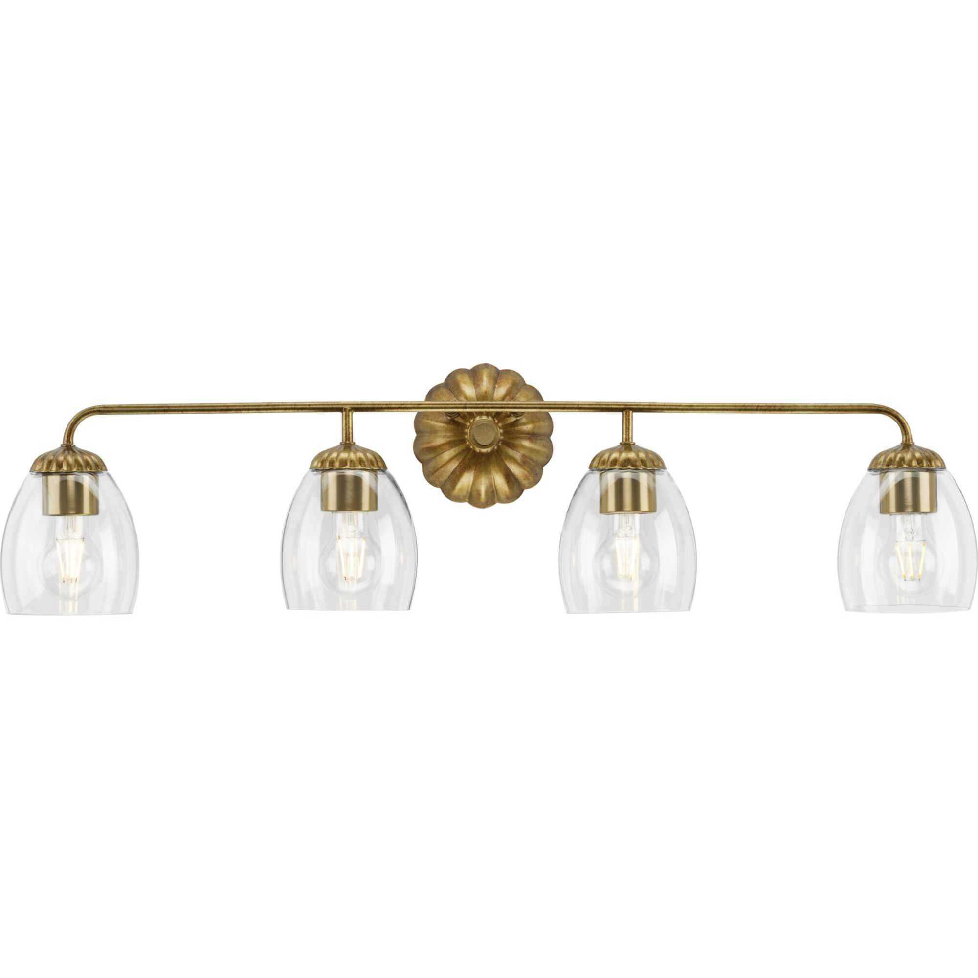 Quillan 4 Light 33.62 inch Gold Ombre Bathroom Vanity Light Wall Light