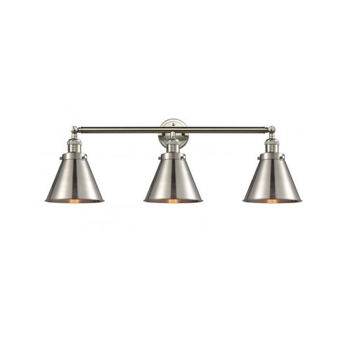 Franklin Restoration Appalachian 3 Light 32 inch Brushed Satin Nickel Bath Vanity Light Wall Light, Franklin Restoration