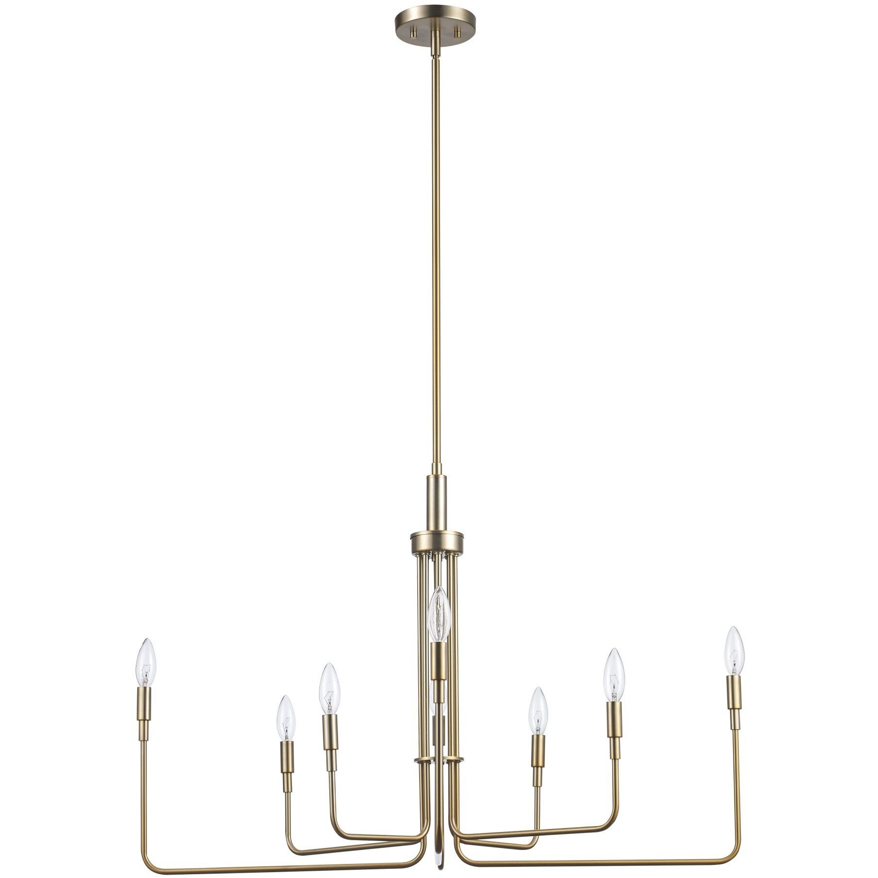 Charlotte 8 Light 36 inch Antique Gold Chandelier Ceiling Light