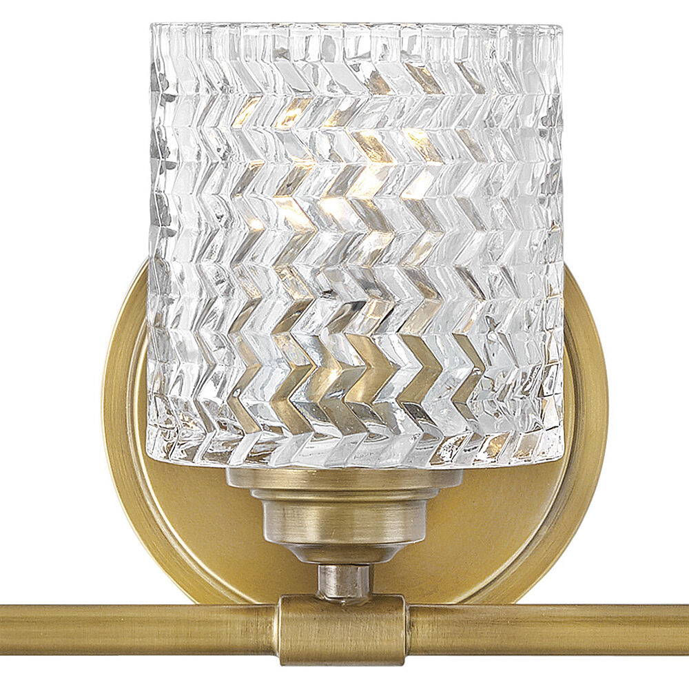 Elle 3 Light 24 inch Heritage Brass Vanity Light Wall Light