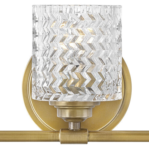 Elle 3 Light 24 inch Heritage Brass Vanity Light Wall Light