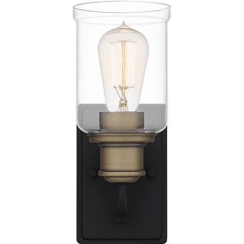 Cox 1 Light 4.5 inch Matte Black Wall Sconce Wall Light, Small