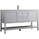 Heath 60 X 21.5 X 35 inch Grey Vanity Sink Set