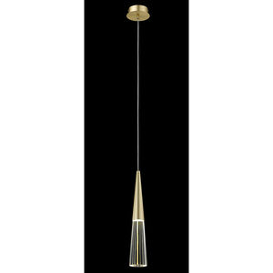 Encino 1 Light 3 inch Brushed Brass Pendant Ceiling Light