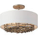 Cameo 4 Light 20 inch Campagne Luxe Convertible Semi-Flush or Pendant Ceiling Light