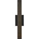 Boundary 2 Light 24 inch Matte Black Wall Bracket Wall Light, Design Series