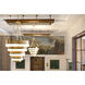 Lisa McDennon Echelon LED 27 inch Heritage Brass Indoor Chandelier Ceiling Light