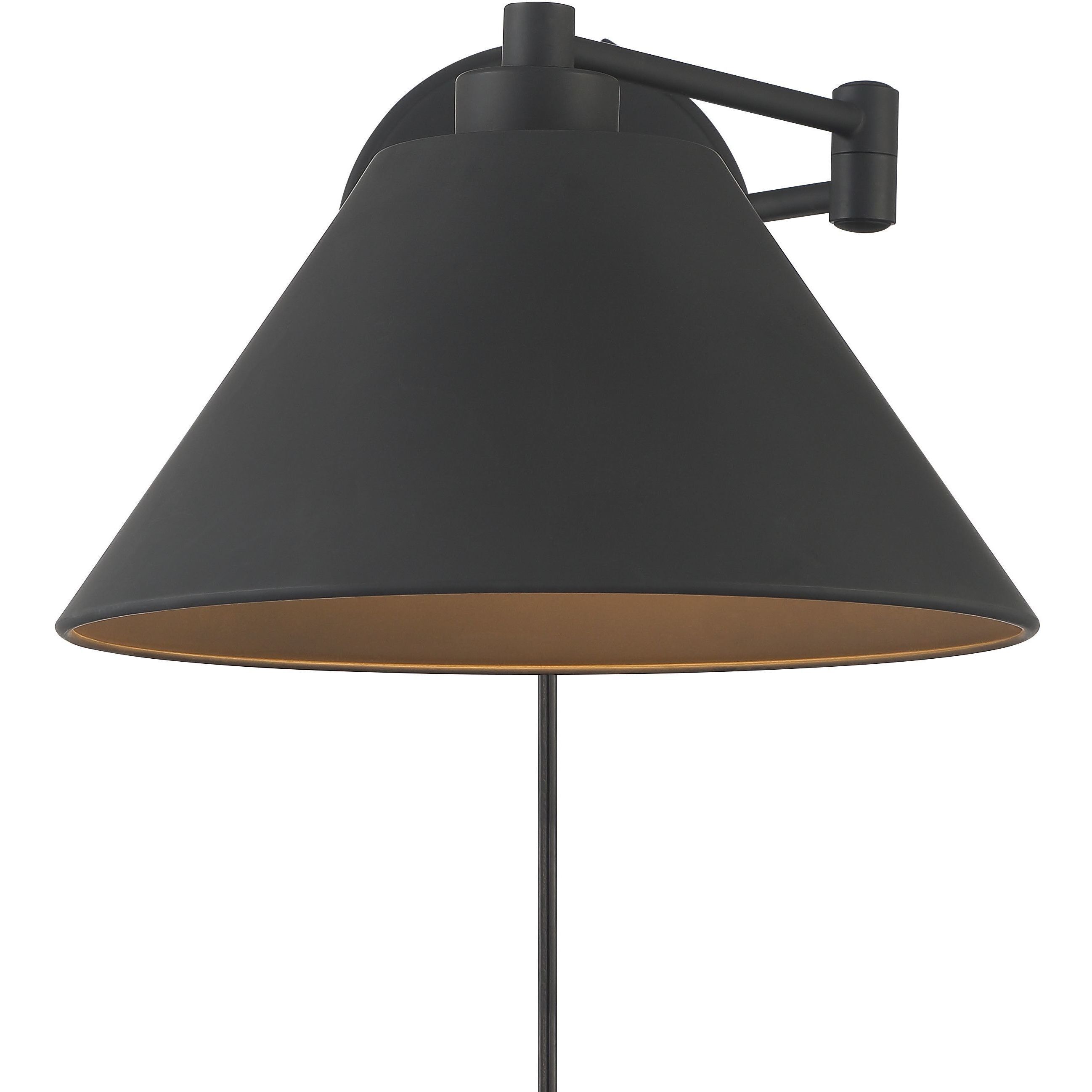 Traditional 1 Light 10 inch Matte Black Wall Sconce Wall Light