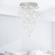 Rain Drop 5 Light 16 inch Chrome Flush Mount Ceiling Light