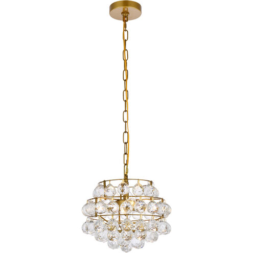 Savannah 3 Light 12 inch Brass Pendant Ceiling Light