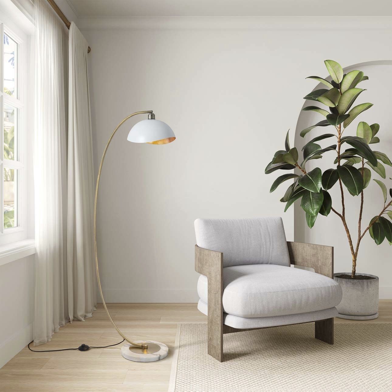 Luna bella arc floor lamp hot sale